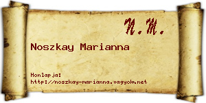 Noszkay Marianna névjegykártya